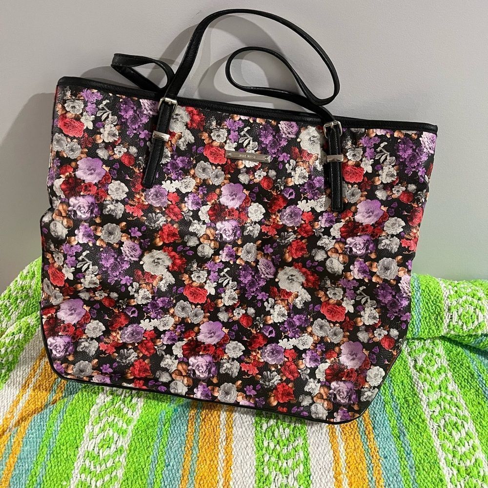 Nine West floral tote EUC